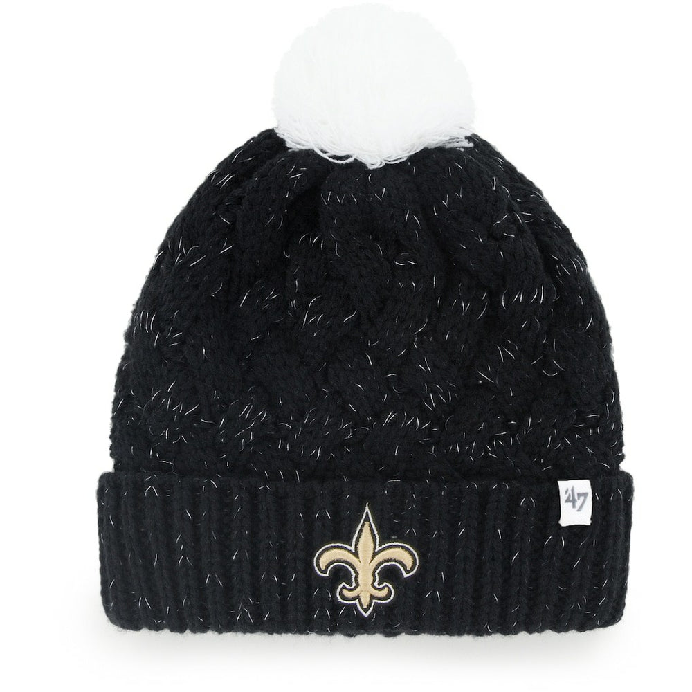 '47 Women's Fiona Logo Cuffed Knit Hat with Pom - New Orleans Saints Hats