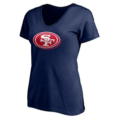 Women's Red White and Team V-Neck T-Shirt - San Francisco 49ers T-shirts