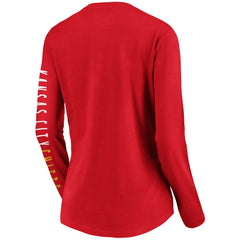 Women's Slogan V-Neck Long Sleeve T-Shirt - Kansas City Chiefs T-shirts