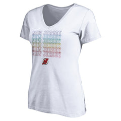NHL New Jersey Devils Women's City Pride V-Neck T-Shirt