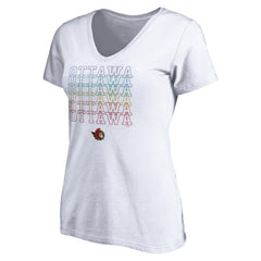 NHL Ottawa Senators Women's City Pride V-Neck T-Shirt