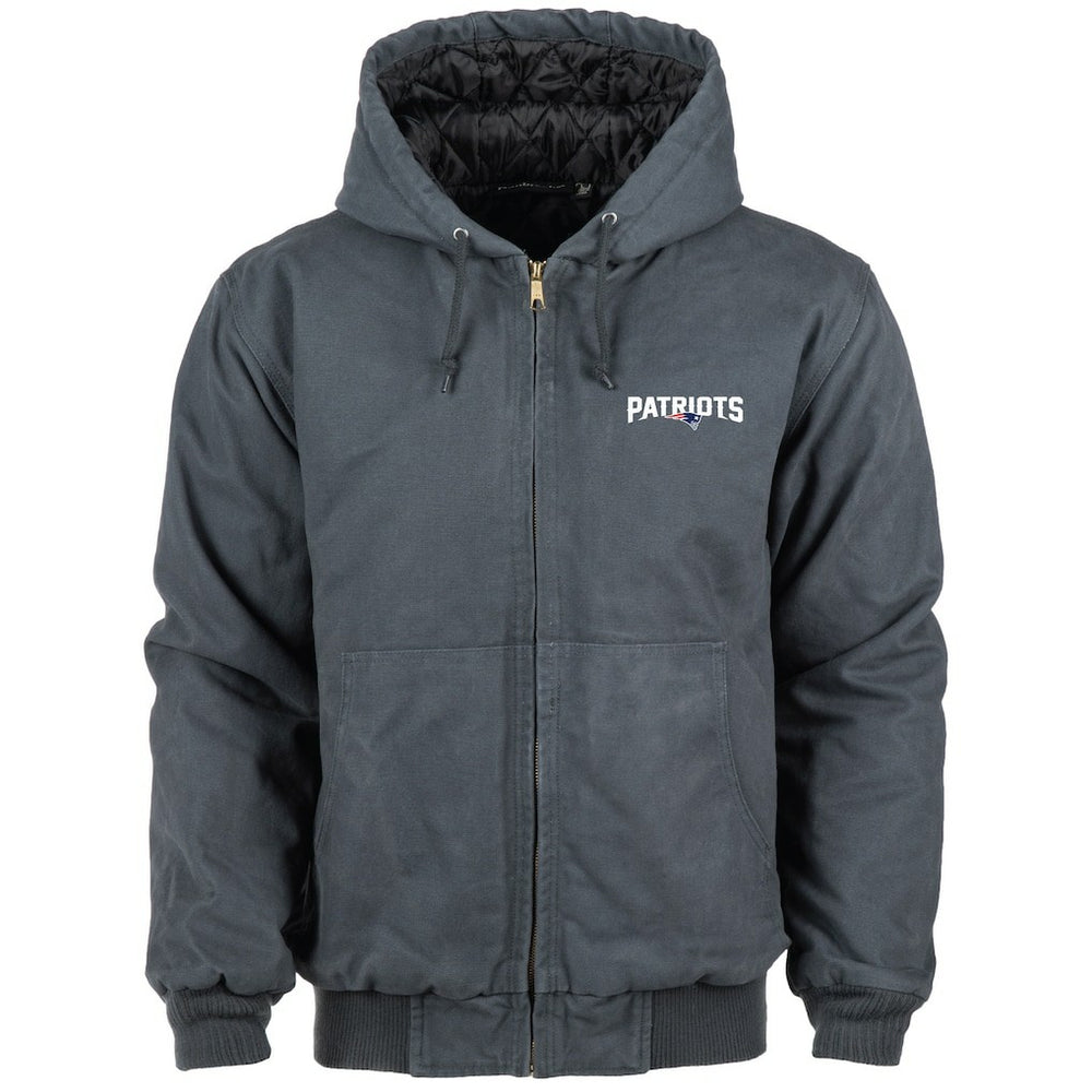Dunbrooke Big & Tall Dakota Canvas Hoodie Full-Zip Jacket - New England Patriots Hoodies