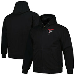 Dunbrooke Big & Tall Dakota Canvas Hoodie Full-Zip Jacket - Atlanta Falcons Hoodies