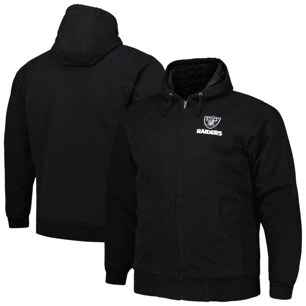 Dunbrooke Big & Tall Dakota Canvas Hoodie Full-Zip Jacket - Las Vegas Raiders Hoodies