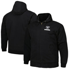 Dunbrooke Big & Tall Dakota Canvas Hoodie Full-Zip Jacket - Las Vegas Raiders Hoodies