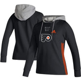 NHL Philadelphia Flyers adidas Women's Skate Lace AEROREADY Pullover Hoodie