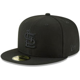 Black St. Louis Cardinals New Era Black on Black 59FIFTY Fitted Hat
