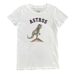 White Houston Astros Tiny Turnip Women's TT Rex T-Shirt