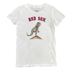 White Boston Red Sox Tiny Turnip Women's TT Rex T-Shirt