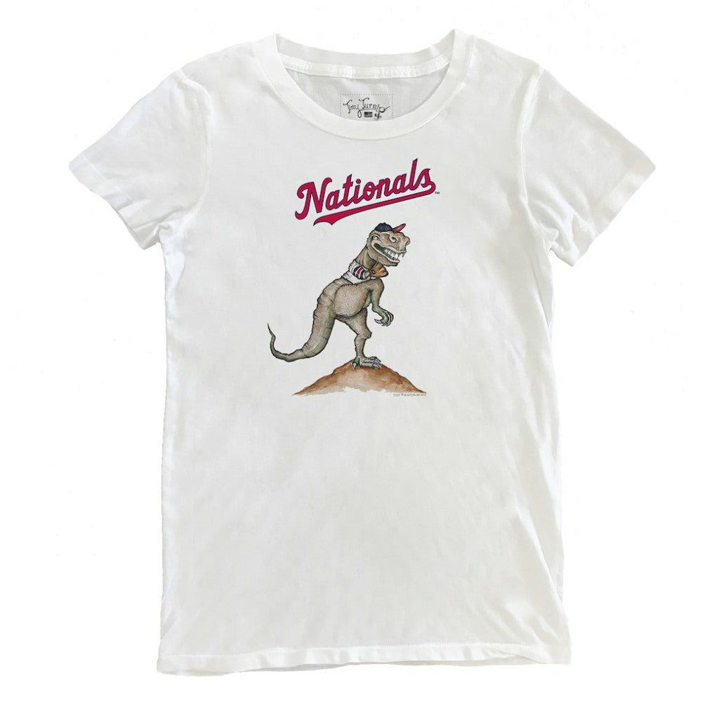 White Washington Nationals Tiny Turnip Women's TT Rex T-Shirt
