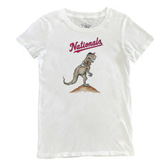 White Washington Nationals Tiny Turnip Women's TT Rex T-Shirt