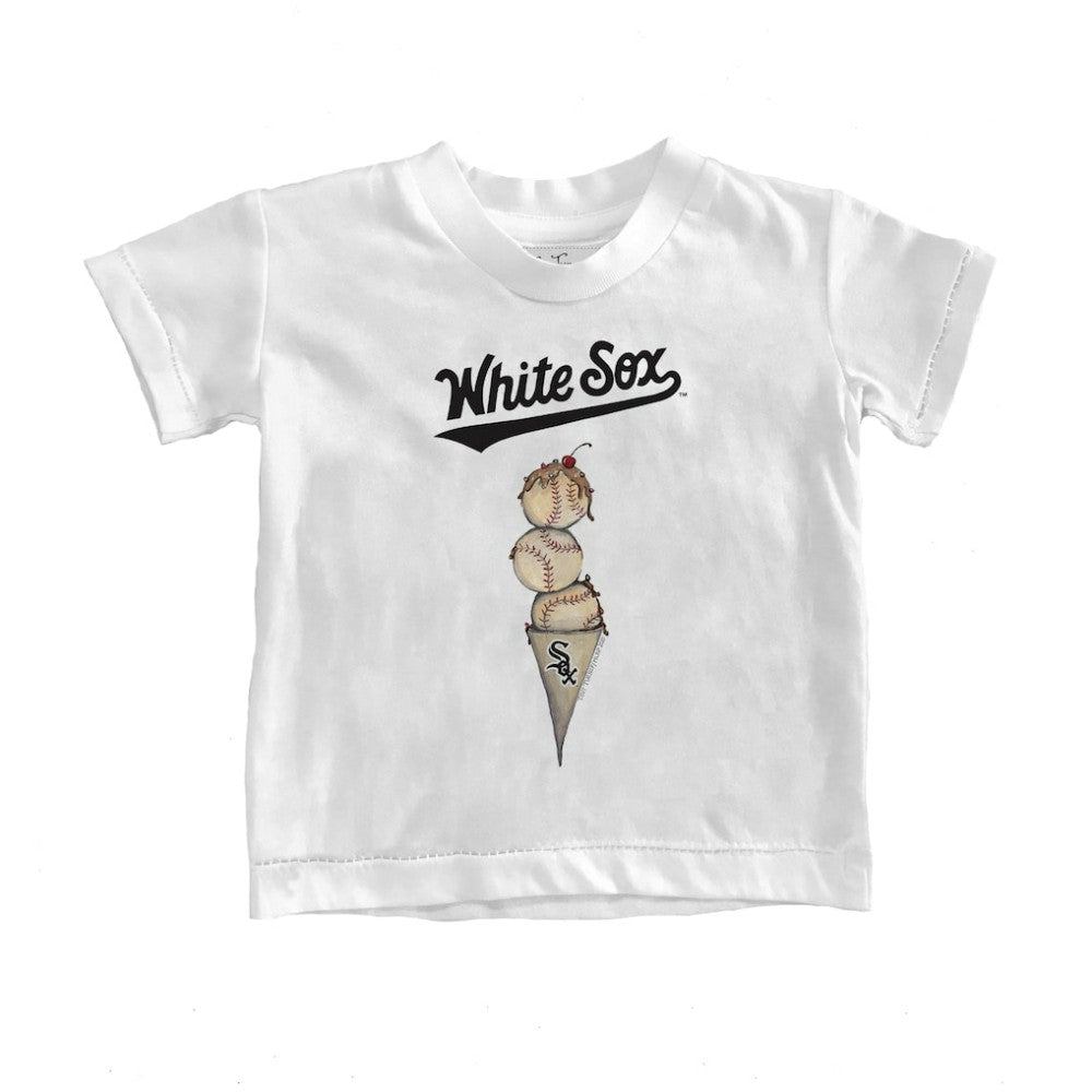 White Chicago White Sox Tiny Turnip Youth Triple Scoop T-Shirt