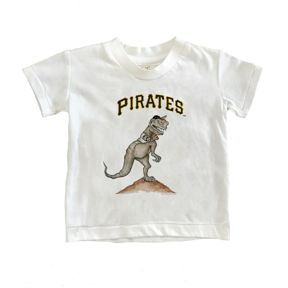 White Pittsburgh Pirates Tiny Turnip Youth TT Rex T-Shirt