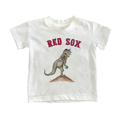 White Boston Red Sox Tiny Turnip Youth TT Rex T-Shirt