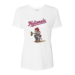 White Washington Nationals Tiny Turnip Women's Kate the Catcher T-Shirt