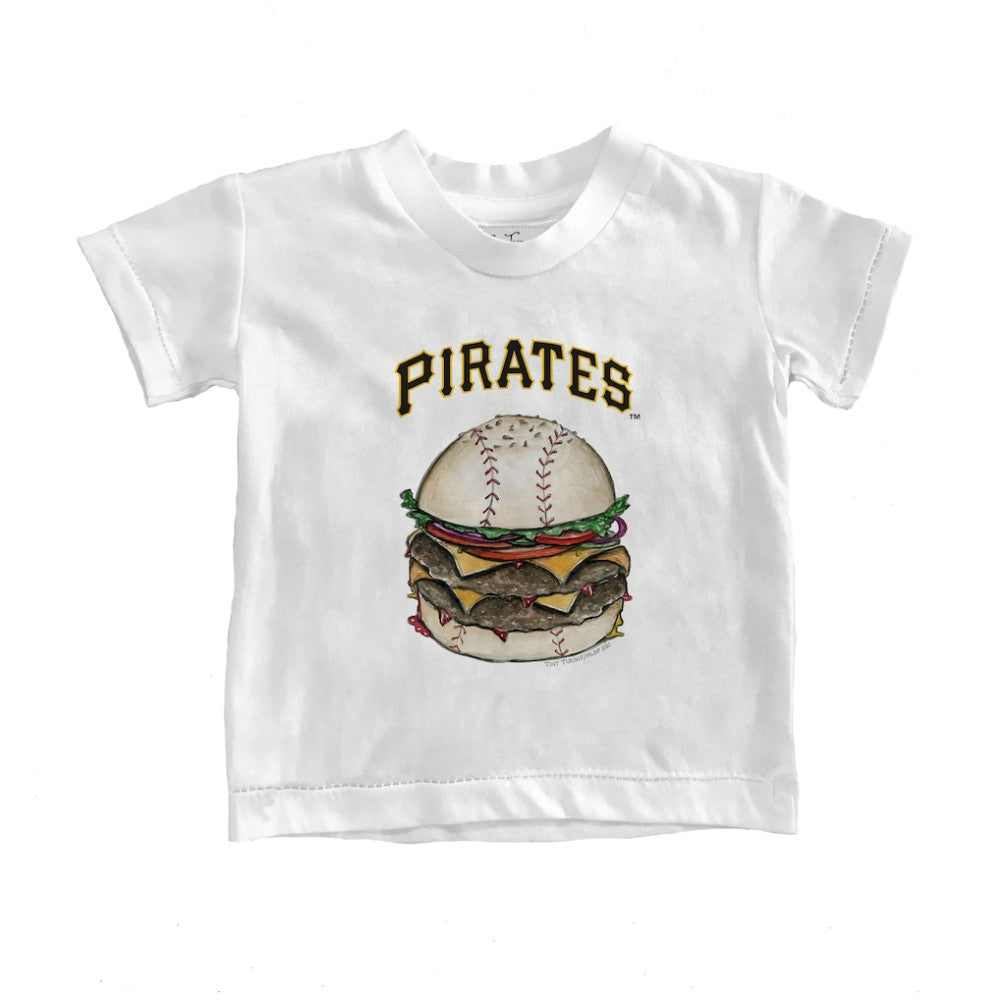 White Pittsburgh Pirates Tiny Turnip Youth Burger T-Shirt