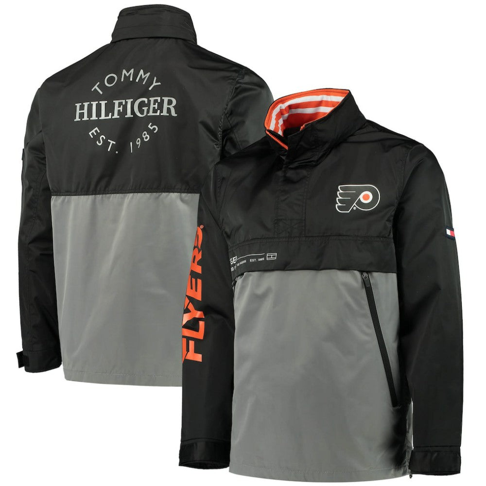 NHL Philadelphia Flyers Tommy Hilfiger Anorak Quarter-Zip Hoodie Jacket