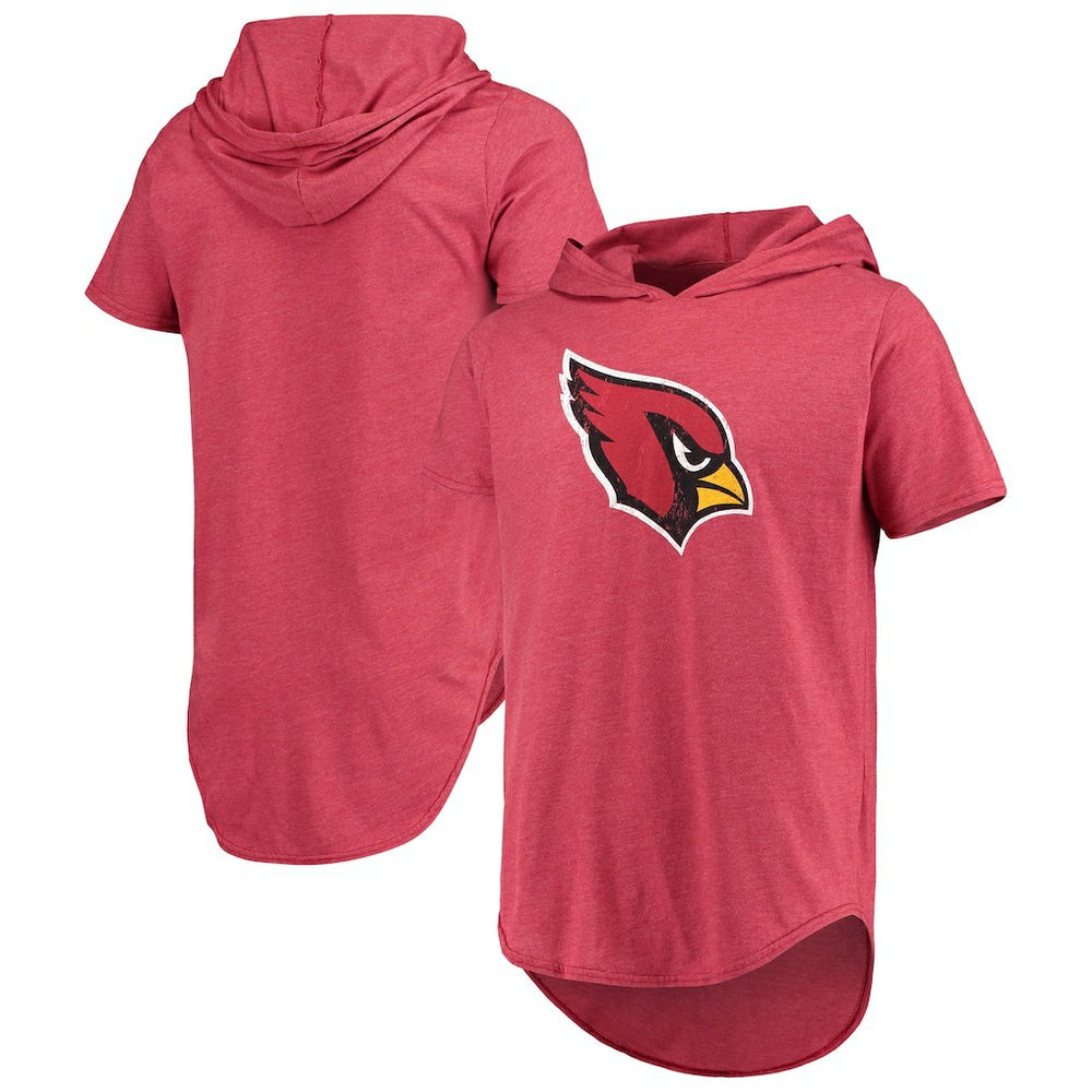Majestic Threads Primary Logo Tri-Blend Hoodie T-Shirt - Arizona Cardinals Hoodies