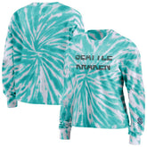 NHL Seattle Kraken WEAR by Erin Andrews Women's Tie-Dye Long Sleeve T-Shirt
