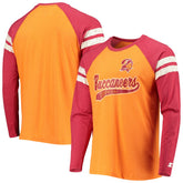 Starter Throwback League Raglan Long Sleeve Tri-Blend T-Shirt - Tampa Bay Buccaneers T-shirts