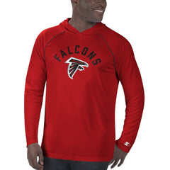 Starter Raglan Long Sleeve Hoodie T-Shirt - Atlanta Falcons Hoodies