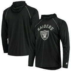 Starter Raglan Long Sleeve Hoodie T-Shirt - Las Vegas Raiders Hoodies