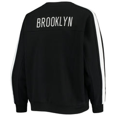Brooklyn Nets The Wild Collective Women's Perforated Logo Pullover Sweatshirt