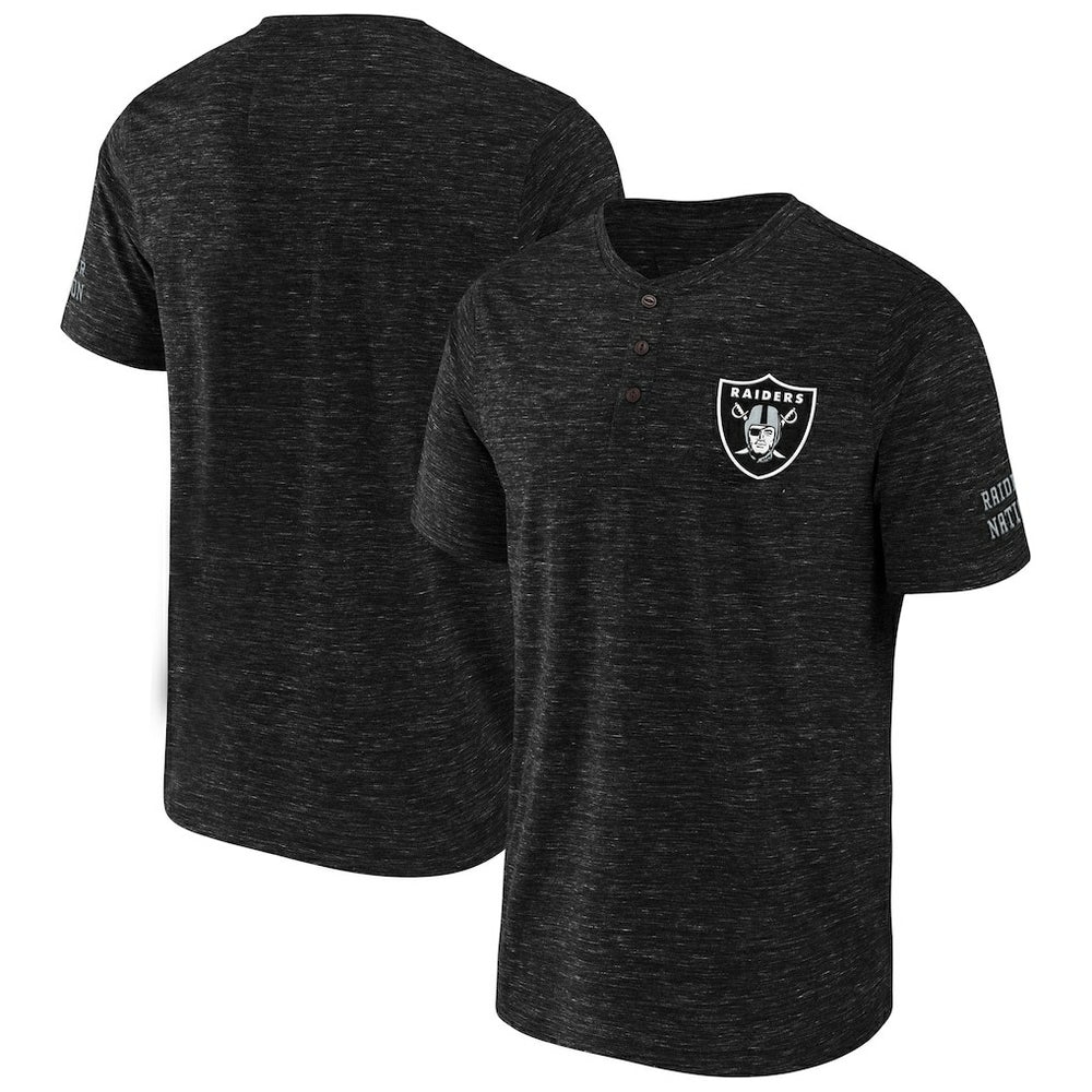 NFL x Darius Rucker Collection Slub Henley T-Shirt - Las Vegas Raiders T-shirts