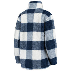 NHL Seattle Kraken G-III 4Her by Carl Banks Women's Plaid Sherpa Quarter-Zip Jacket