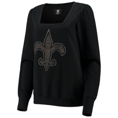 Cuce Women's Winners Square Neck Pullover Sweatshirt - New Orleans Saints Pullover