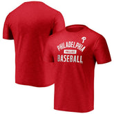 Red Philadelphia Phillies Fanatics Primary Pill Space Dye T-Shirt