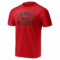 Red Cincinnati Reds Fanatics Primary Pill Space Dye T-Shirt