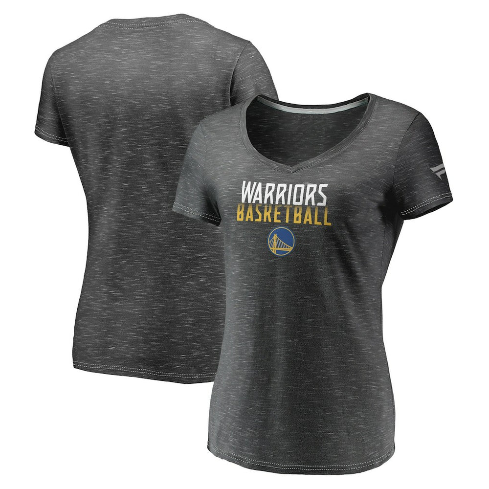 Fanatics Golden State Warriors Women's Double-Fade Space-Dye V-Neck T-Shirt sale