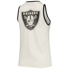 Junk Food Women's Throwback Pop Binding Scoop Neck Tank Top - Las Vegas Raiders Tops