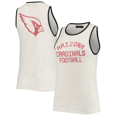 Junk Food Women's Throwback Pop Binding Scoop Neck Tank Top - Arizona Cardinals Tops
