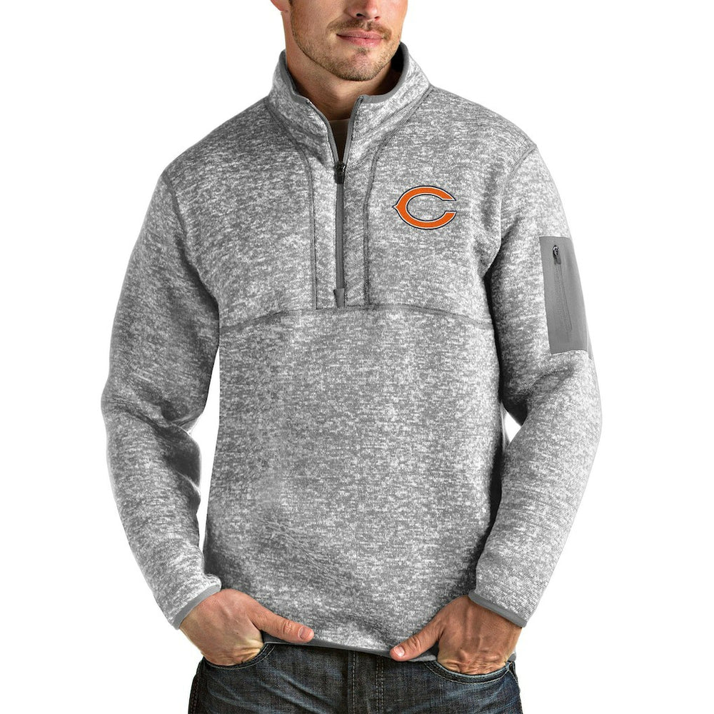 Antigua Fortune Quarter-Zip Pullover Jacket - Chicago Bears Pullover