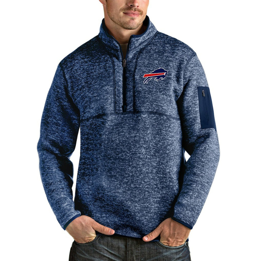 Antigua Fortune Quarter-Zip Pullover Jacket - Buffalo Bills Pullover