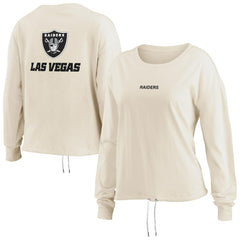 WEAR by Erin Andrews Women's Long Sleeve Crop Top Shirt - Las Vegas Raiders Tops