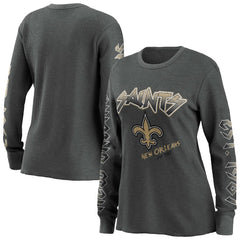 WEAR by Erin Andrews Women's Long Sleeve Thermal T-Shirt - New Orleans Saints T-shirts