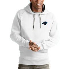 Antigua Logo Victory Pullover Hoodie - Carolina Panthers Hoodies