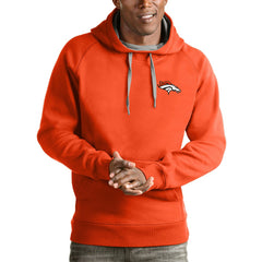 Antigua Logo Victory Pullover Hoodie - Denver Broncos Hoodies