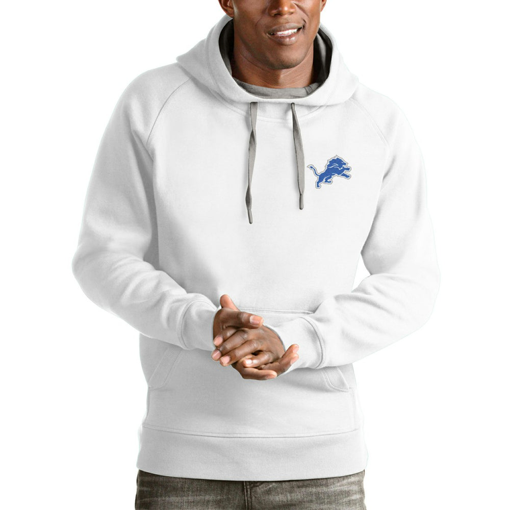 Antigua Logo Victory Pullover Hoodie - Detroit Lions Hoodies