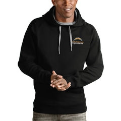 Antigua Logo Victory Pullover Hoodie - Los Angeles Chargers Hoodies
