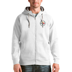 Antigua Victory Full-Zip Hoodie - Pittsburgh Steelers Hoodies