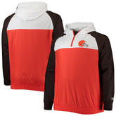 Big & Tall League Raglan Quarter-Zip Hoodie - Cleveland Browns Hoodies