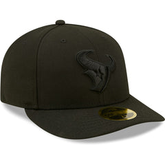 Black on Black Low Profile 59FIFTY II Fitted Hat - Houston Texans Hats