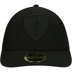 Black on Black Low Profile 59FIFTY II Fitted Hat - Baltimore Ravens Hats