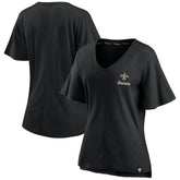 Women's Southpaw Flutter V-Neck T-Shirt - New Orleans Saints T-shirts