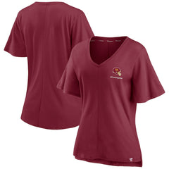 Washington Football Team Women's Southpaw Flutter V-Neck T-Shirt - Washington Commanders T-shirts
