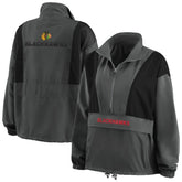 NHL Chicago Blackhawks WEAR by Erin Andrews Women's Popover Packable Half-Zip Jacket